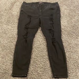 Torrid black distress jeans